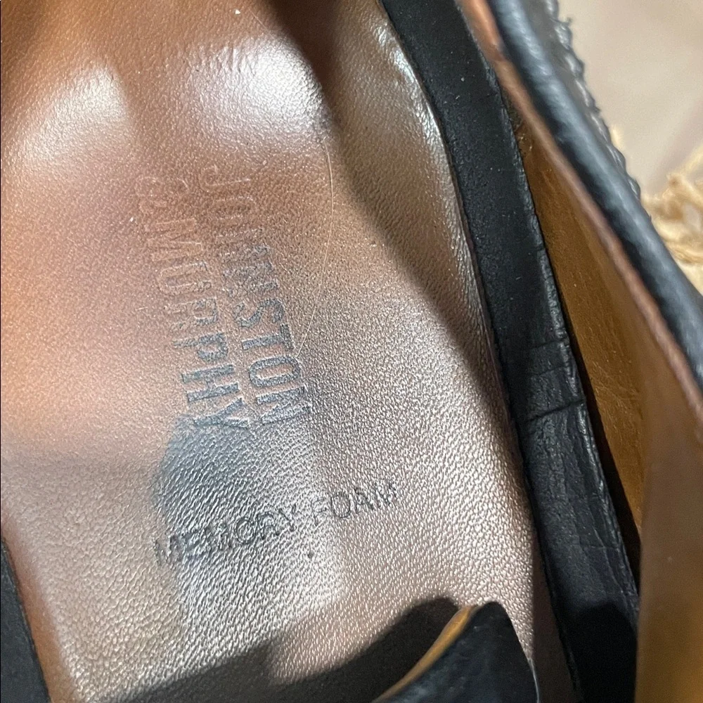 Johnston & Murphy Black Leather Oxfords